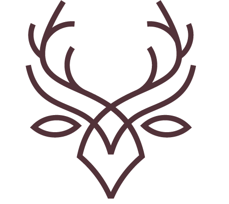 Chêneoak deer head crest